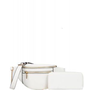 NEW - 2 in 1 White Fanny Pack & Wallet